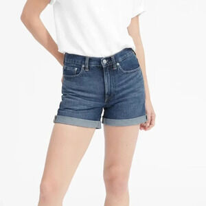Everlane Women's Relaxed Shorts Medium Wash Rolled Cuff Denim Jeans